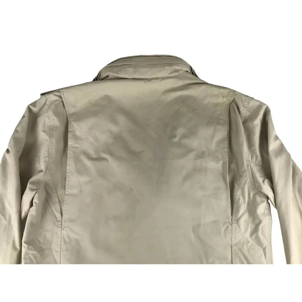 J.Crew Mens Beige 100% Cotton Long Sleeve Pockets Field Mechanic Jacket Size‎ S